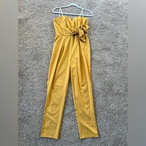 Mustard Seed Yellow Jumpsuit‎ with Bow Detail